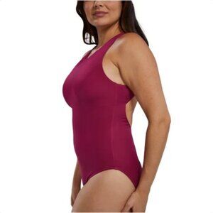 TYR Women's One Piece Swimsuit,( Red, XL)